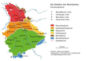 Dialektkarte Rheinisch Niederrheinisch Min